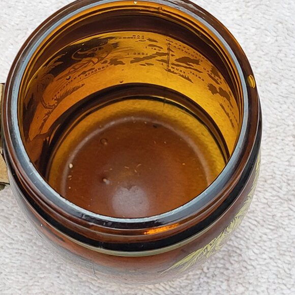 VTG Siesta Ware Brown Glass Barrel 5.5" Mug Wood Handle Bahama Islands RARE GUC - Picture 9 of 13